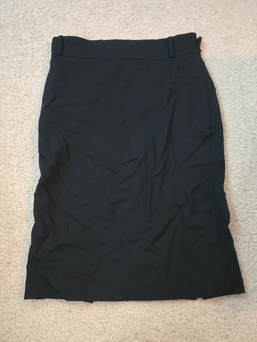 Massimo Dutti Black Tailored Pencil Skirt